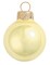 Whitehurst Mini Pearl Finish Glass Christmas Ball Ornaments - 1.5" (40mm) - Soft Yellow - 40ct